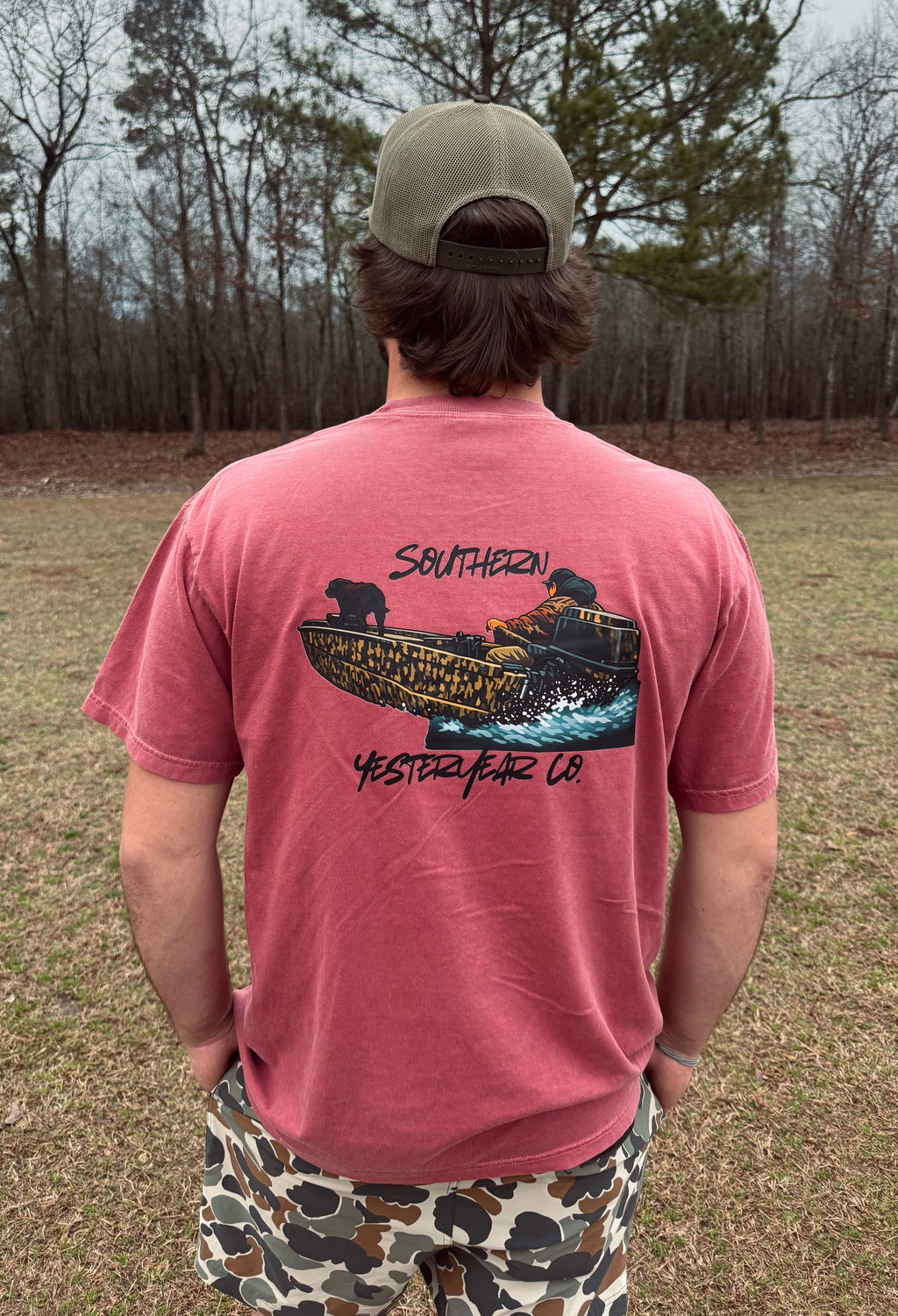 Duck Boat Tee | Crimson