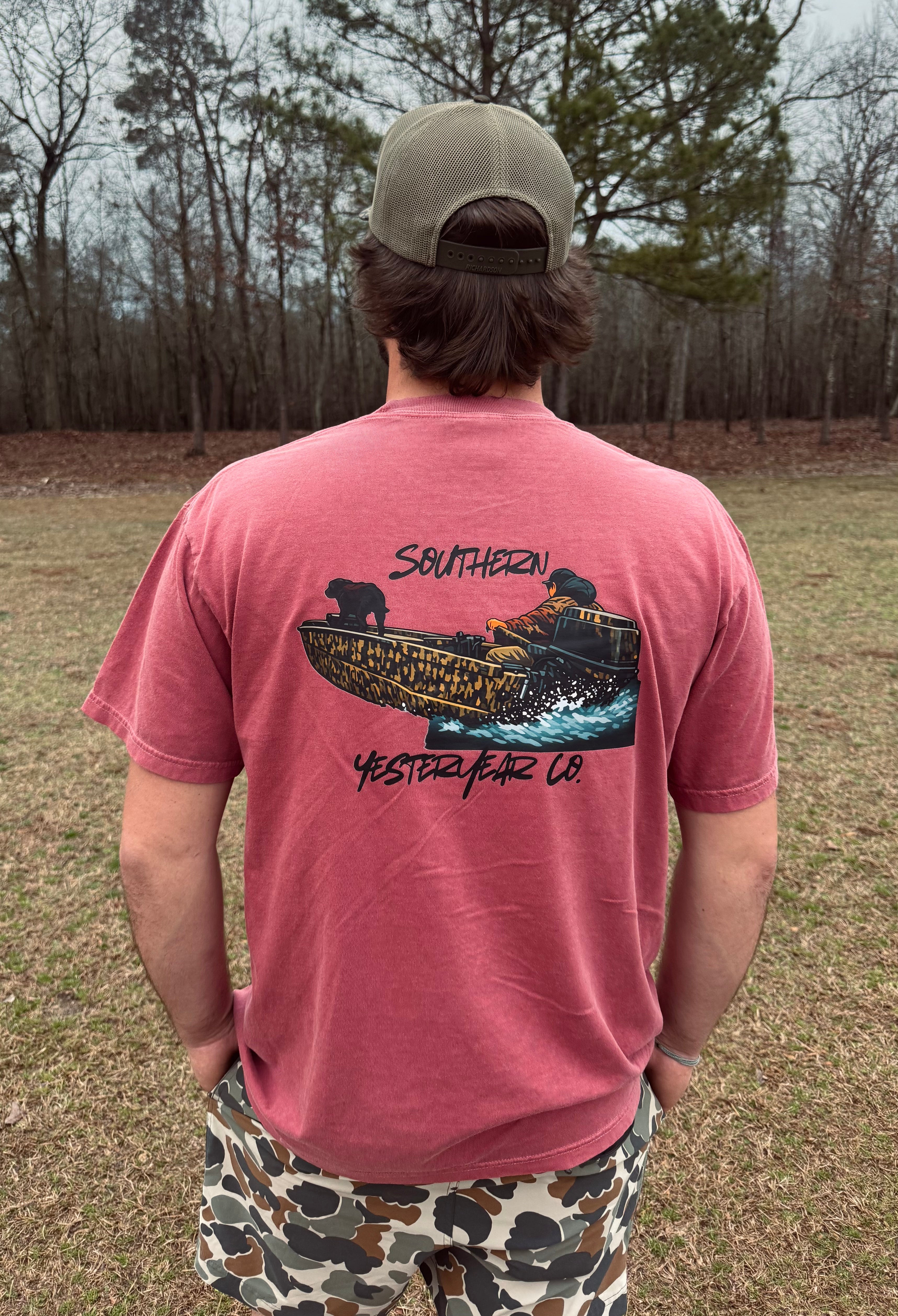 Duck Boat Tee | Crimson